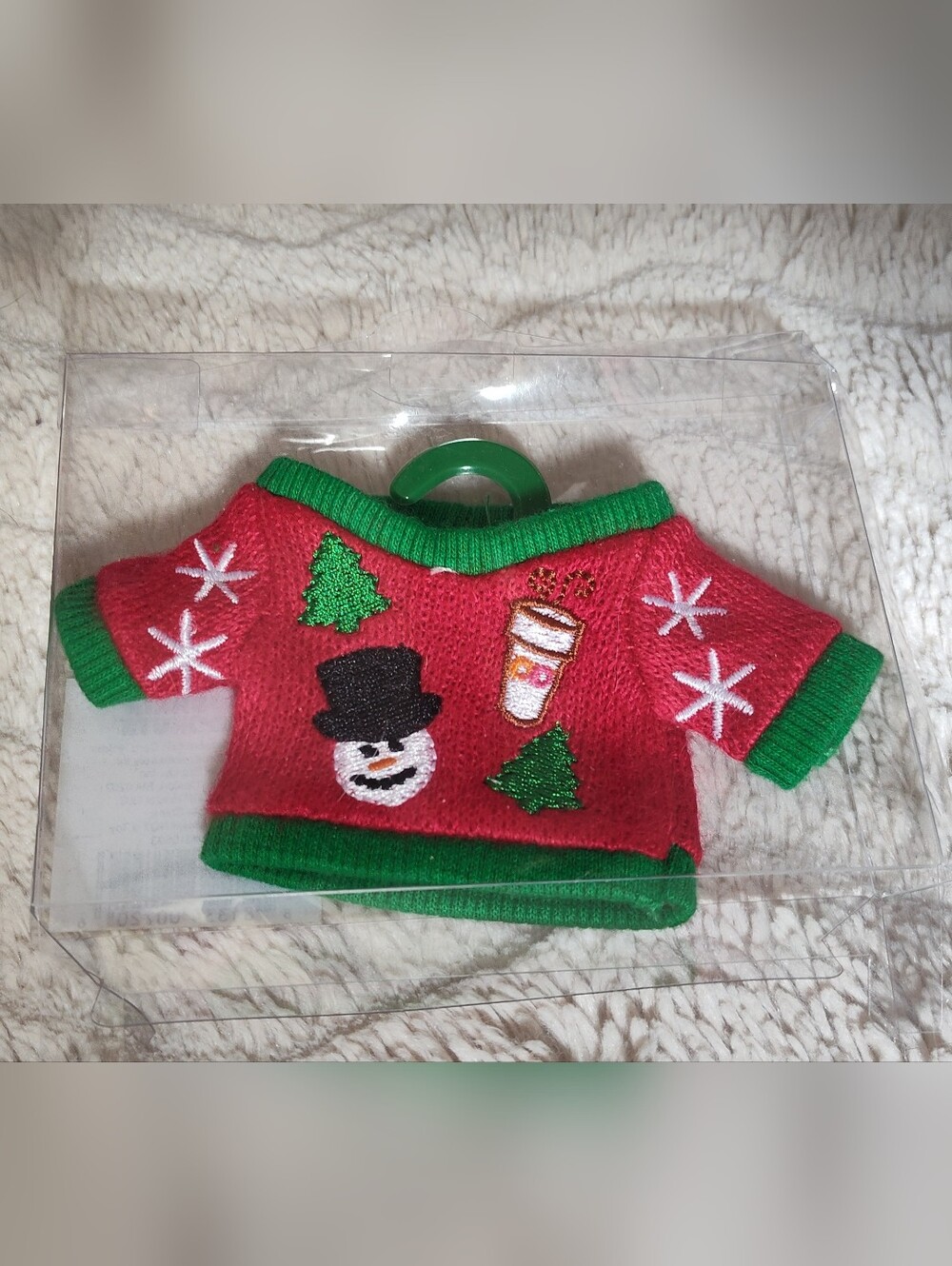 NWT! Dunkin Donuts Holiday Mini Sweater Ornament/Gift Card Holder